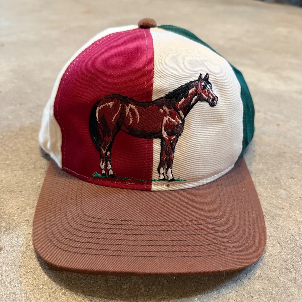 M&F Western Products Snapback Hat Men OSFM Multi Horse Harrison 2000 Colorblock